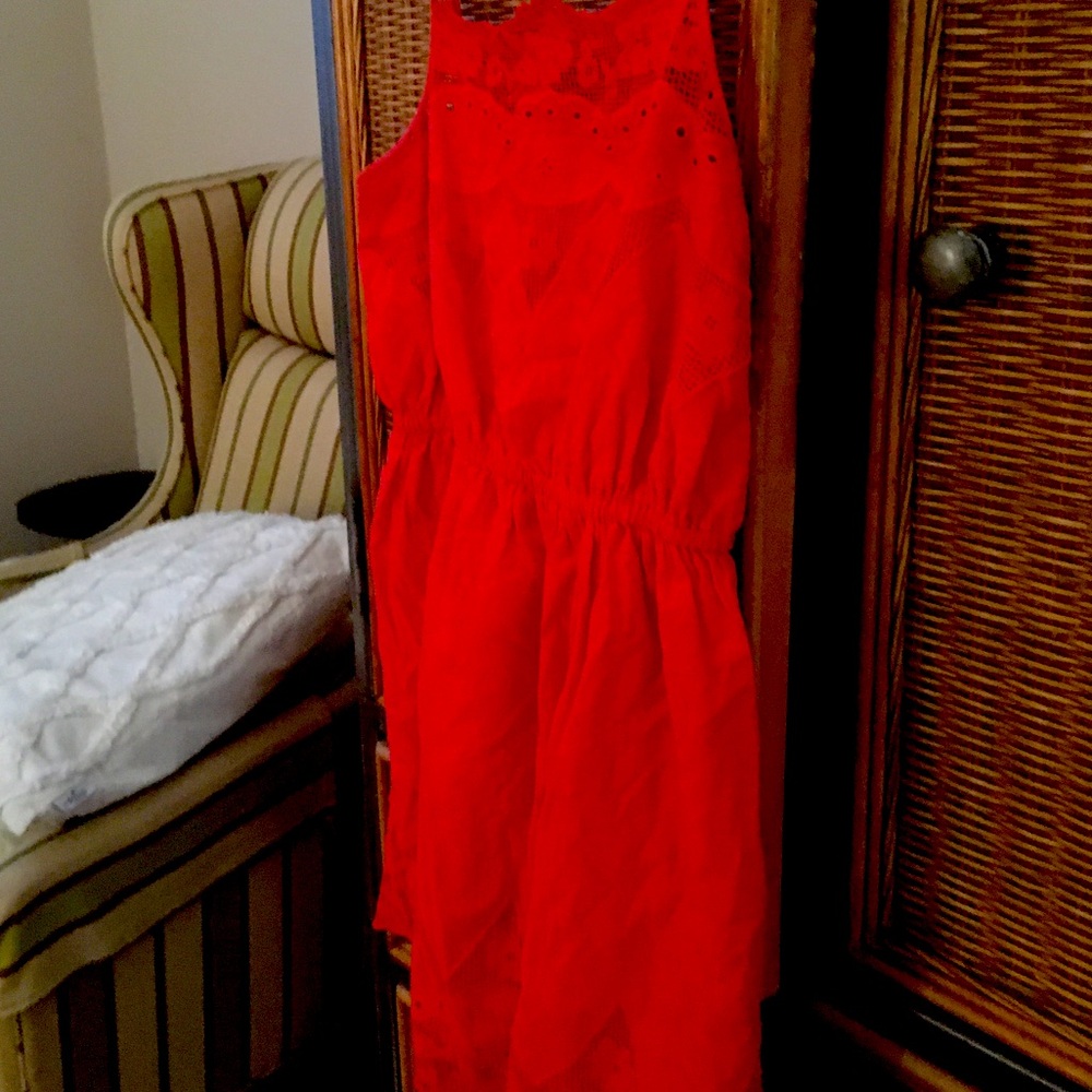 Kimchi blue coral linen dress